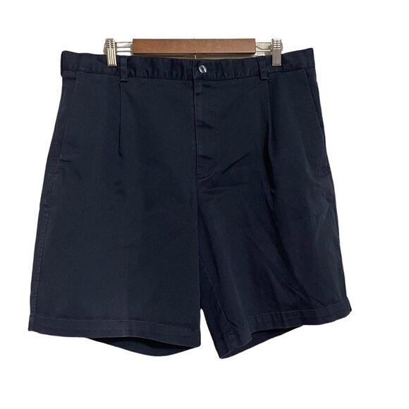 Nike Golf Men's Navy Blue Pleated Front Pockets Outdoor Chino Shorts Size 38 - Picture 1 of 7